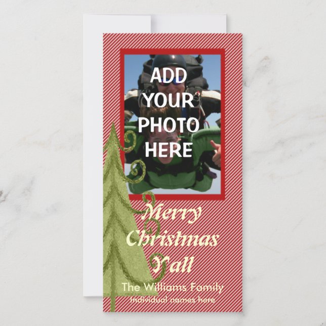 Merry Christmas Y'all Photo Card (Front)
