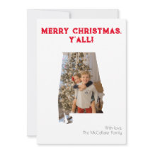 Merry Christmas Y'all Red Alabama State Photo