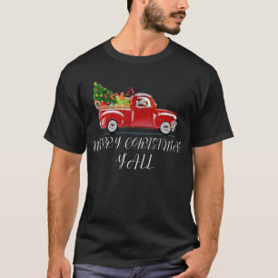 merry christmas yall red truck funny T-Shirt
