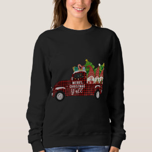 Merry Christmas Y'all Retro Gnomes Red Truck South Sweatshirt