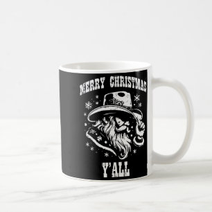Merry Christmas Yall Santa Cowboy Xmas Country Men Coffee Mug