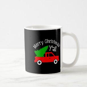 Merry Christmas Y'all Shirt Funny Cute Red Truck T Coffee Mug