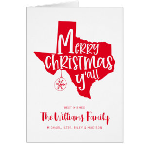 MERRY CHRISTMAS Y'ALL Texas Holiday Wishes