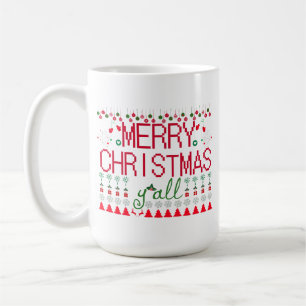 "Merry Christmas Y'all" Ugly Sweater Coffee Mug