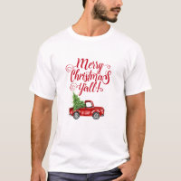 Merry Christmas Y'all Vintage Red Truck Christmas