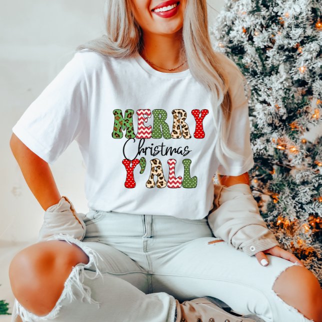 Merry Christmas Y'all Women's Christmas T-Shirt (Creator Uploaded)