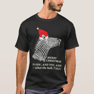 Merry Christmas Y'all Zebra T-Shirt