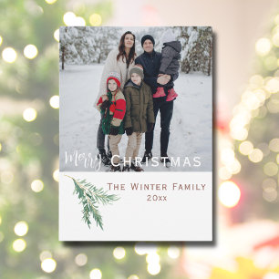 Merry Christmas Year in Review Photo  Holiday Card