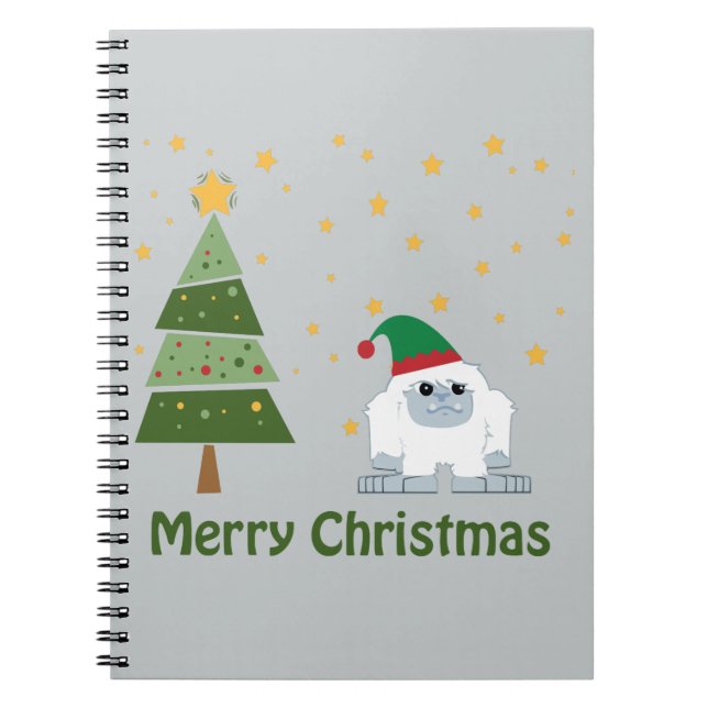 Merry Christmas Yeti Notebook (Front)