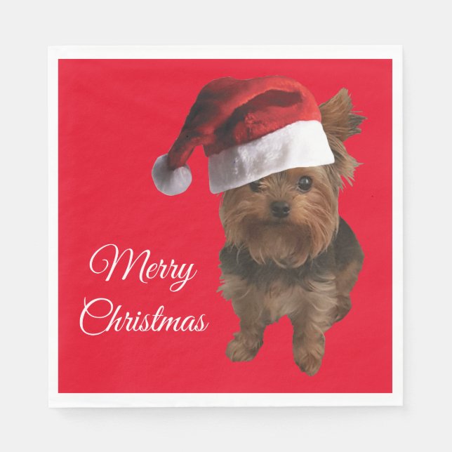 Merry Christmas Yorki Napkin (Front)