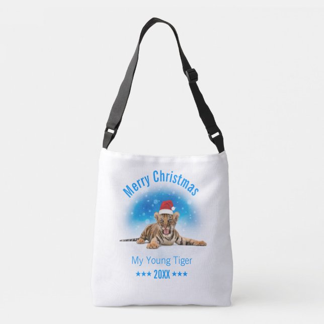 Merry Christmas | Young Tiger Gift Crossbody Bag (Back)
