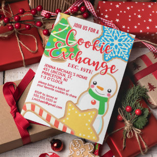 Merry Christmas   Yummy Cookie Exchange Invitation