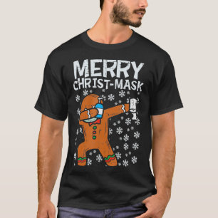 Merry ChristMask Gingerbread Dab Ugly Xmas Quarant T-Shirt