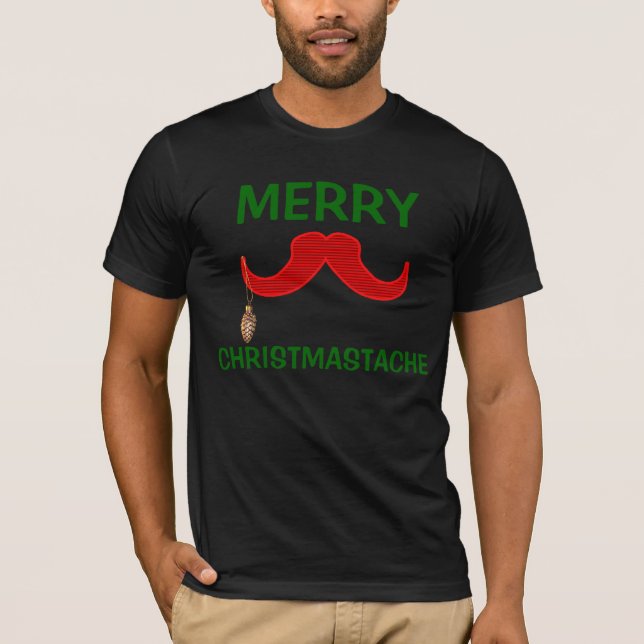 Merry Christmastache Moustache Christmas Shirts (Front)