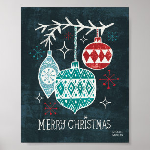 Merry Christmastime Ornaments Poster