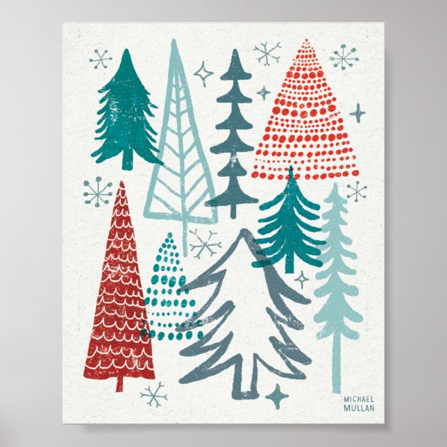 Merry Christmastime Trees Poster (Front)