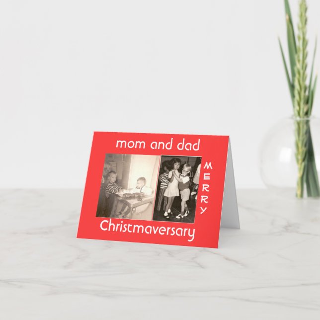 Merry Christmaversary Holiday Card (Front)
