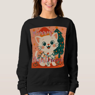 Merry Christmeows! Cute & Funny Santa Cat Sweatshirt