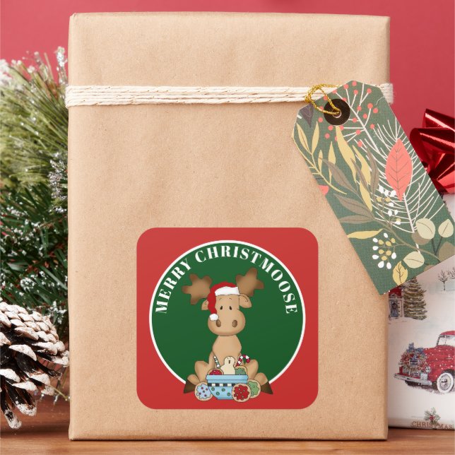 Merry Christmoose add message moose sticker (Holiday)