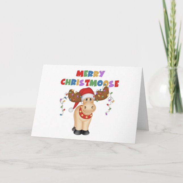 Merry Christmoose Christmas Holiday Card (Front)