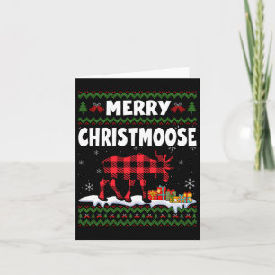 Merry Christmoose Christmas Moose Lover Xmas Holid Card