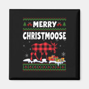 Merry Christmoose Christmas Moose Lover Xmas Holid Magnet