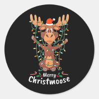 Merry Christmoose Christmas Moose Xmas Tree Lights