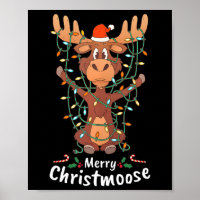 Merry Christmoose Christmas Moose Xmas Tree Lights