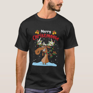 Merry Christmoose Christmas Moose Xmas Tree T-Shirt