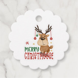 Merry Christmoose Favour Tags