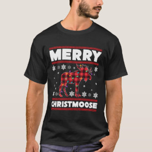 Merry Christmoose Funny Moose Christmas Gifts T-Shirt
