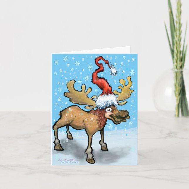 Merry Christmoose Holiday Card (Front)