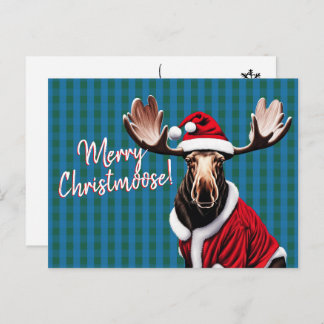 Merry Christmoose Holiday Postcard