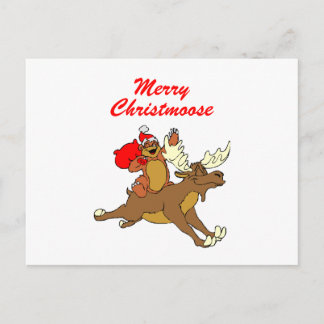 Merry Christmoose Holiday Postcard