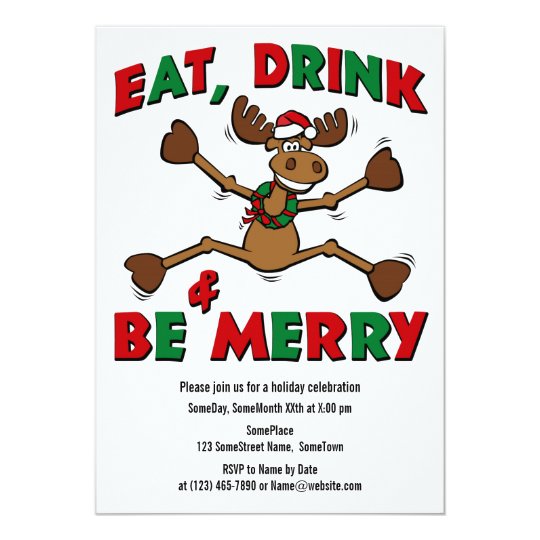 Merry Christmoose Party Invitation