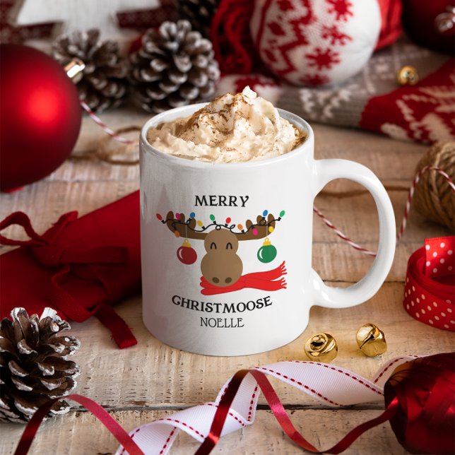 Merry Christmoose Personalised Coffee Mug (Creator Uploaded)