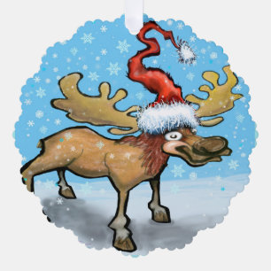 Merry Christmoose Tree Decoration Card