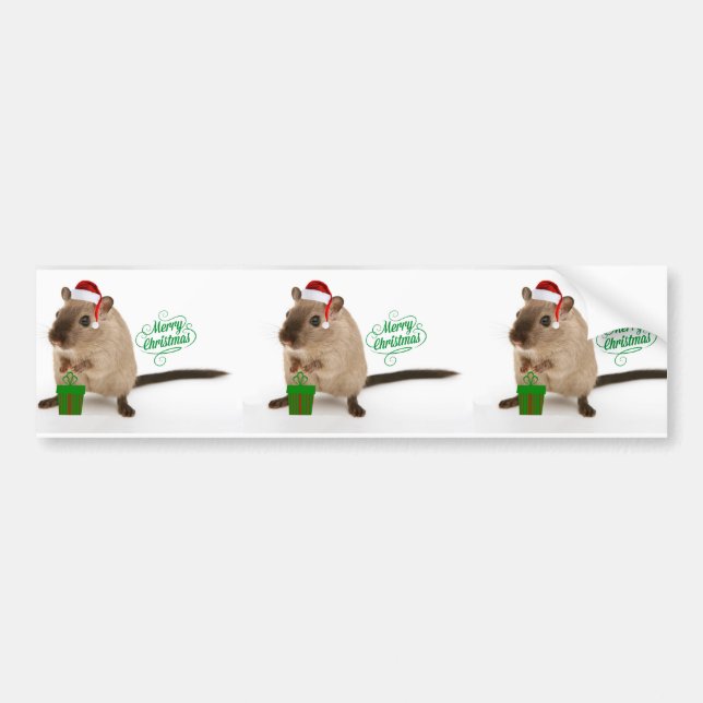 Merry Christmouse Bumper Sticker (Front)