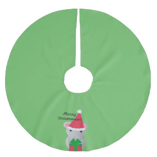 Merry Christmouse Cute Christmas Mouse Brushed Polyester Tree Skirt