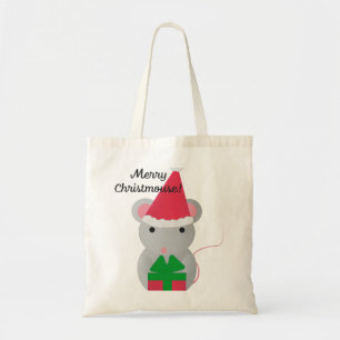 Merry Christmouse Cute Christmas Mouse Tote Bag