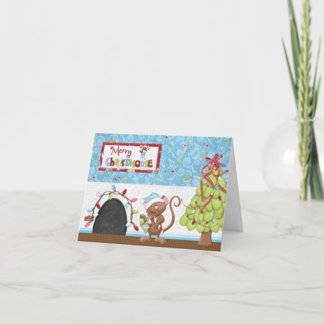 Merry Christmouse Greeting Card (Front)