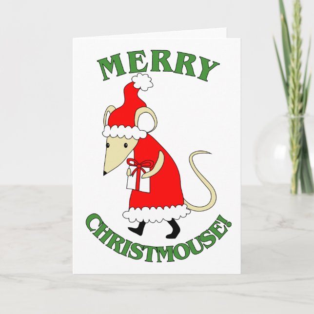 Merry Christmouse Holiday Card (Front)