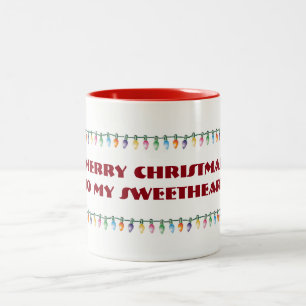 ***MERRY CHRISTMS SWEETHEART** WITH LIGHTS MUG