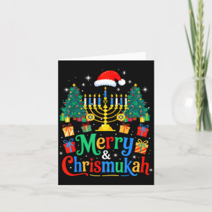 Merry Christmukkah Hanukkah Christmas Tree Xmas Fa Card
