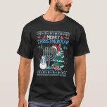 merry christmukkah menorah ugly hanukkah chanukah T-Shirt<br><div class="desc">merry christmukkah menorah ugly hanukkah chanukah</div>