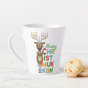 Merry Christmukkah Reindeer Latte Mug