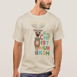 Merry Christmukkah Reindeer T-Shirt<br><div class="desc">Christmas reindeer with a Hanukkah menorah for antlers with a Merry Christmukkah greeting.</div>