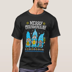 Merry Christmukkah With Gnome Christmas Hanukkah G T-Shirt