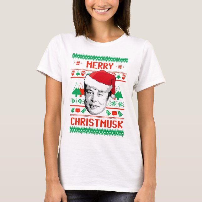 Merry Christmusk UGLY CHRISTMAS SWEATER (Front)
