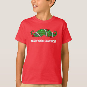 Merry Christmustache Christmas Pun T-Shirt